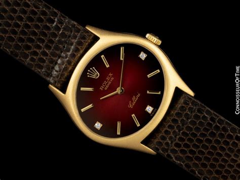 rolex cellini vintage red dial